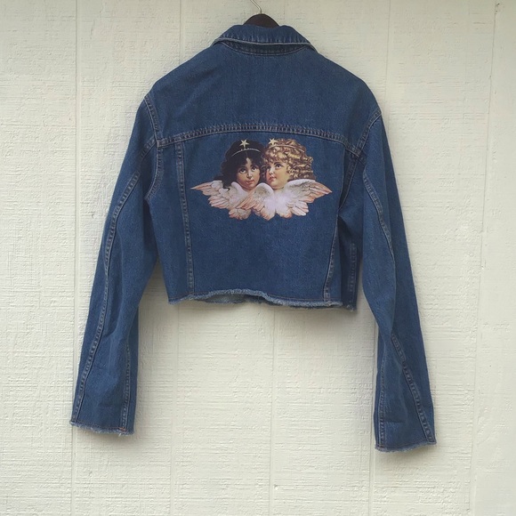 Fiorucci Berty denim jacket with angels iconic patch - Picture 16 of 16